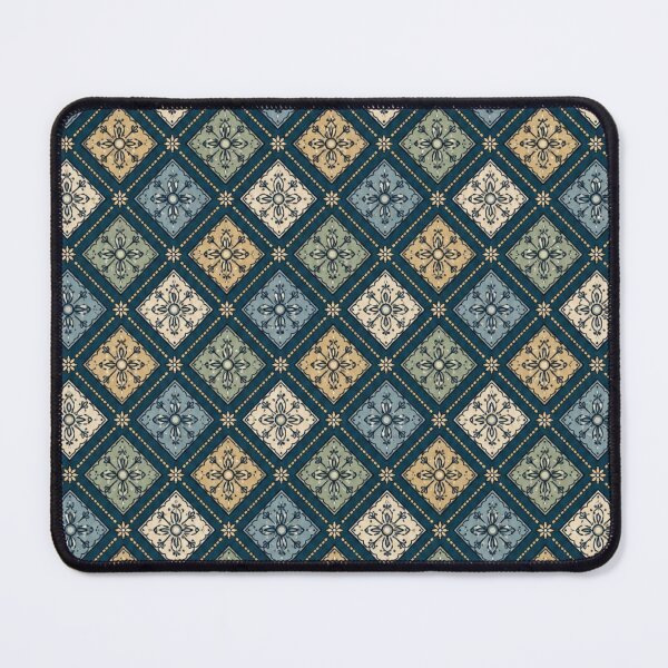 Item preview, Vintage Blue And Gold Tile Pattern designed and sold by LakLuxe studio .