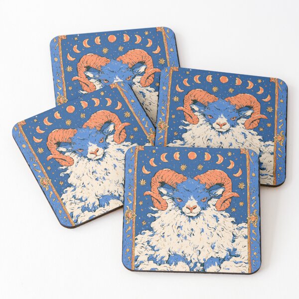 Item preview, Vintage Capricorn Zodiac Sea Goat | Celestial Occult Astronomy Art designed and sold by kuwagatamushi.