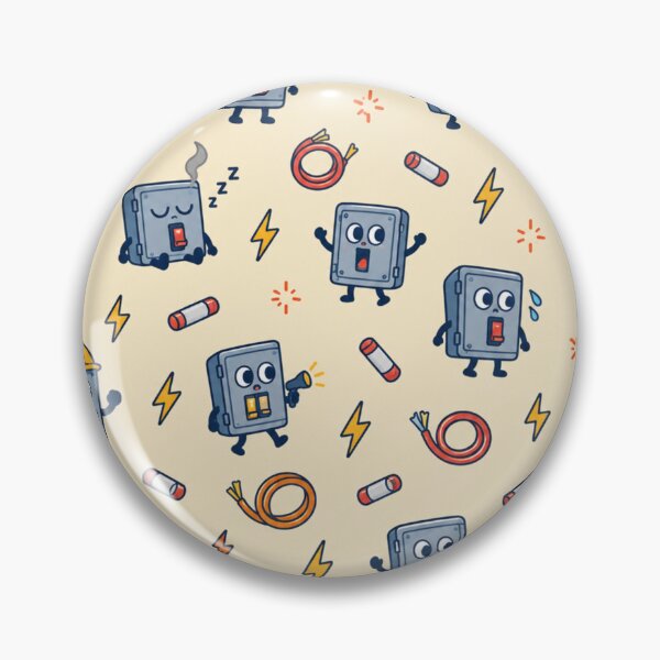 Item preview, Fuse Box Funny Pattern | Cute Breaker Panels Flipping Switches, Sparking and Wearing Hard Hats designed and sold by DebugLab.