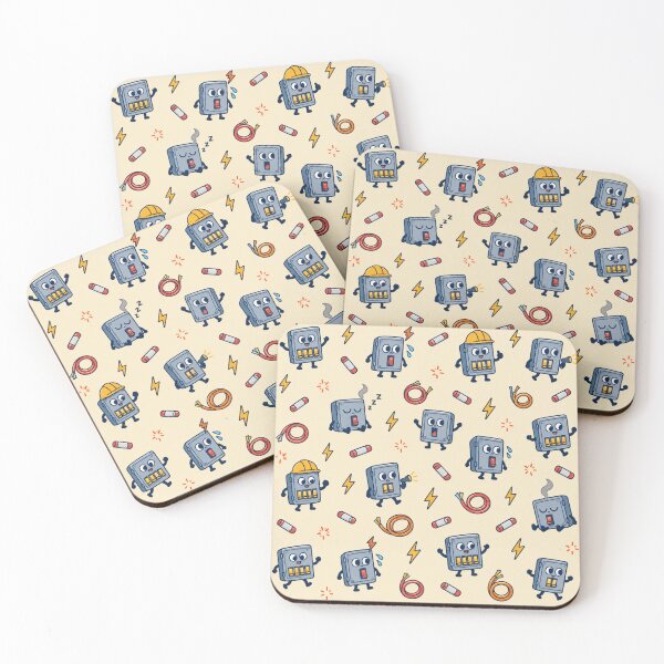 Item preview, Fuse Box Funny Pattern | Cute Breaker Panels Flipping Switches, Sparking and Wearing Hard Hats designed and sold by DebugLab.