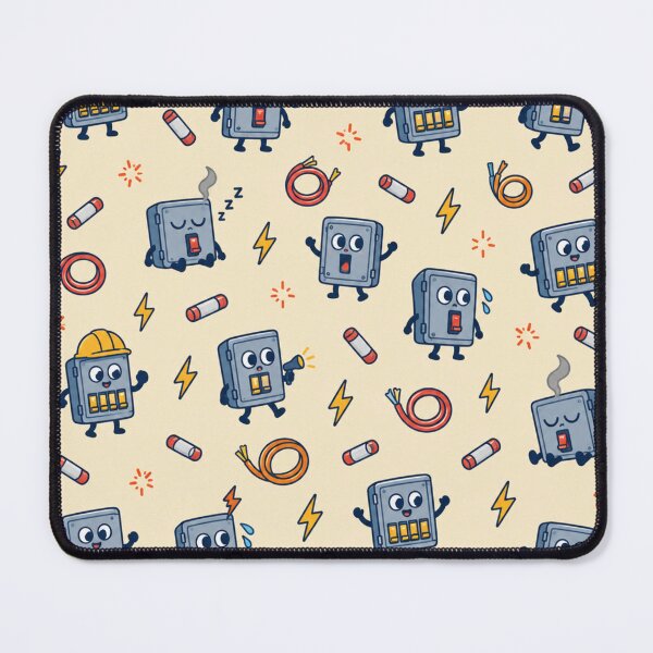 Item preview, Fuse Box Funny Pattern | Cute Breaker Panels Flipping Switches, Sparking and Wearing Hard Hats designed and sold by DebugLab.