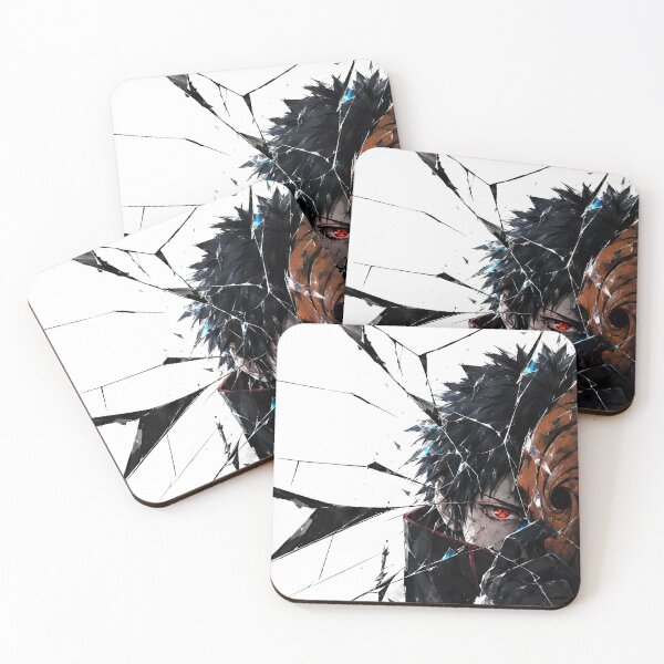 Item preview, Obito | Dark Masked Anime Ninja – Red Eye Shattered Glass Warrior Art designed and sold by Dyan4.