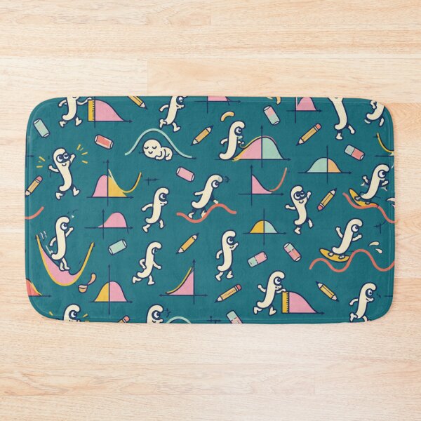 Item preview, Integral Calculus Funny Math Pattern | Cute Integral Signs Surfing Sine Waves and Napping Under Curves designed and sold by DebugLab.