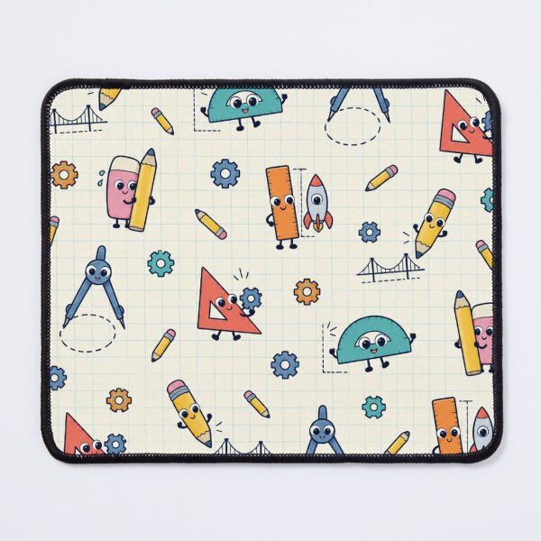Item preview, Plantilla de papel cuadriculado para ingenieros | Lindos lápices, compases y transportadores para dibujar puentes y cohetes designed and sold by DebugLab.