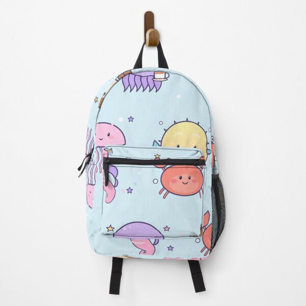 Item preview, Kawaii Ocean Animals Seahorse Crab Jellyfish Pattern designed and sold by Coco Zone .