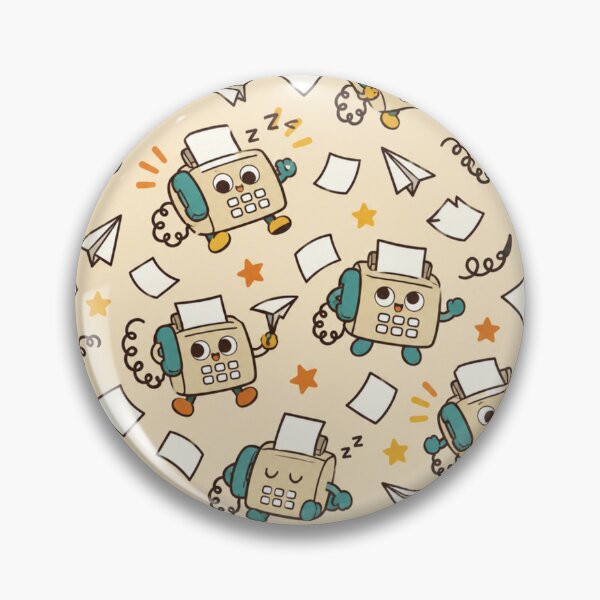 Item preview, Diseño retro de oficina con máquina de fax | Faxes vintage adorables sonando, atascándose y aviones de papel doblados designed and sold by DebugLab.