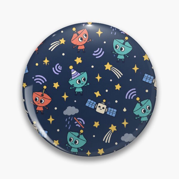 Item preview, Satellite Dish Funny Pattern | Cute Dishes Catching Signals, Falling Stars and Waving Satellites designed and sold by DebugLab.