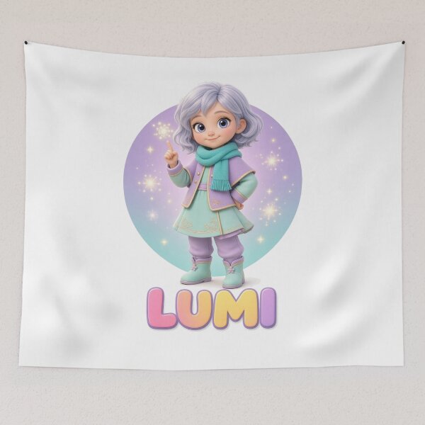 Item preview, Lumi Clever Girl Sparkle Cute Cartoon Kids Art designed and sold by FlexLumiTikbo.