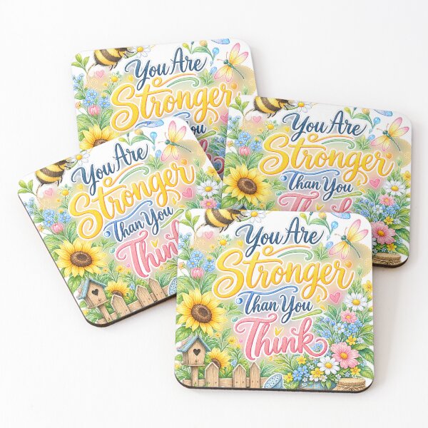 Item preview, You Are Stronger Than You Think Bee Garden Inspirational Quote designed and sold by Zsgallery27.
