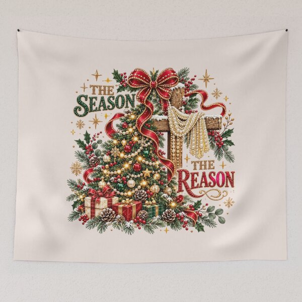 Item preview, Jesus Is the Reason for the Season, Merry and Bright Christian Christmas, Religious Holiday Faith Quote, Joyful Christmas Celebration designed and sold by Cchotlan.