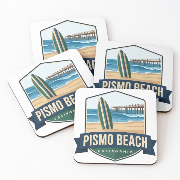 Item preview, Pismo Beach California Surfboard Beach Shield Badge Sticker designed and sold by DetourDgn.
