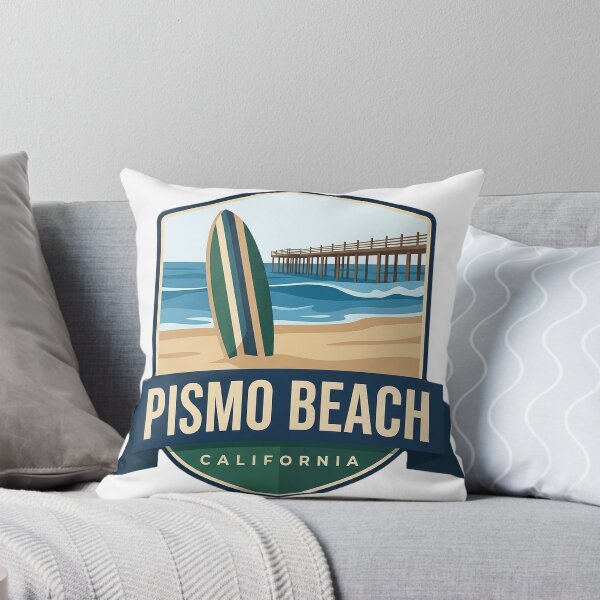 Item preview, Pismo Beach California Surfboard Beach Shield Badge Sticker designed and sold by DetourDgn.
