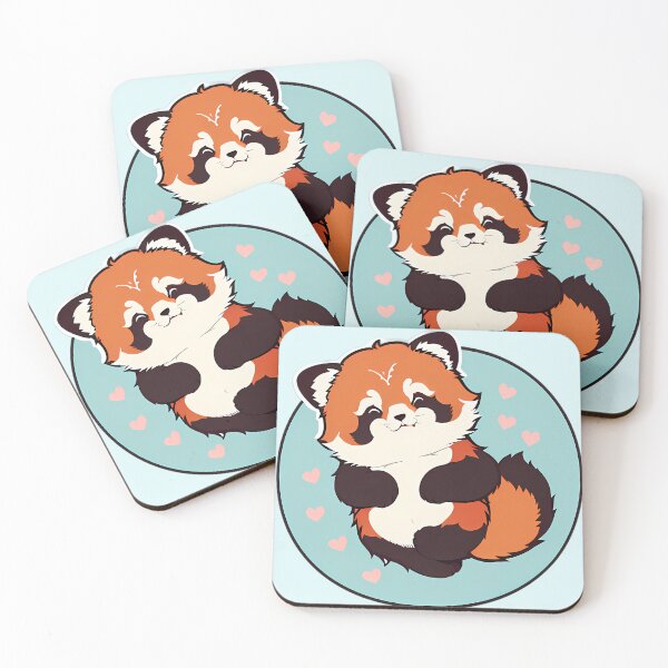Item preview, Cute Happy Red Panda Sitting With Hearts designed and sold by Alldesign10.