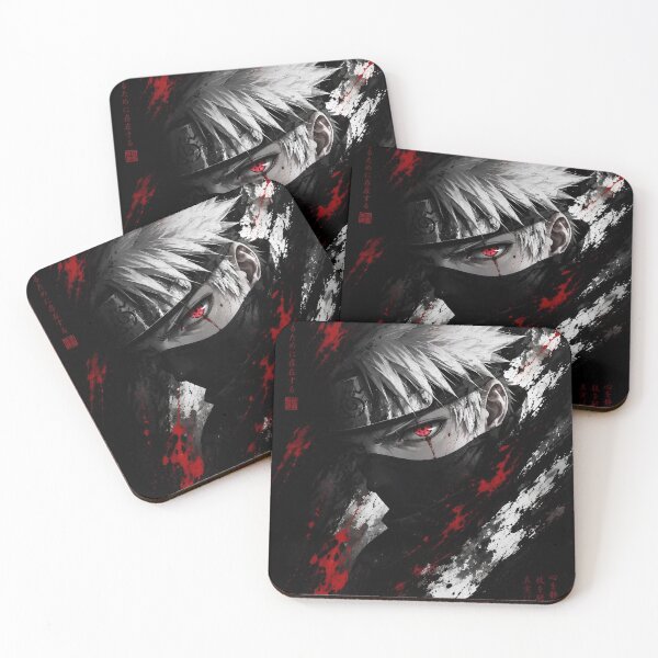 Item preview, Kakashi | Dark Shadow Ninja Red Eye Black and Crimson Warrior Art designed and sold by Dyan4.