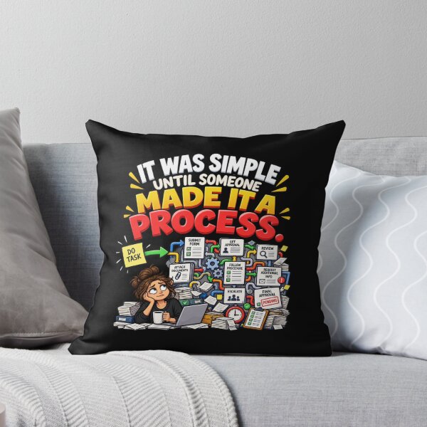 Item preview, It Was Simple Until Someone Made It a Process – Workplace Sarcasm - Corporate Bureaucracy Humor designed and sold by signshirtz.