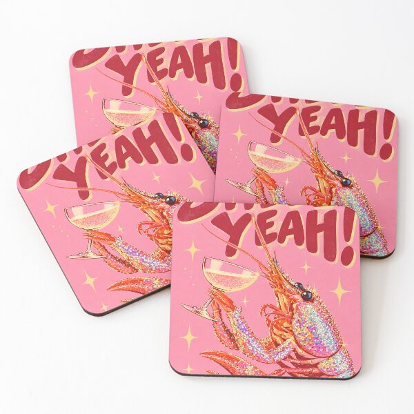 Item preview, Shell Yeah Glitter Crayfish With Champagne designed and sold by SaucyWallStudio.