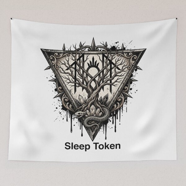 Item preview, Masked Ritual Rune Tree Progressive Metal Aesthetic Art designed and sold by veyraatelier.