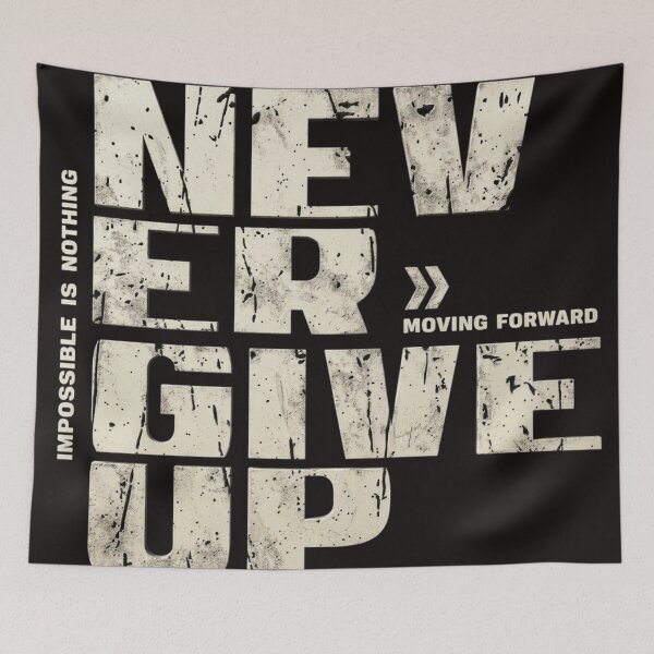 Item preview, Never Give Up – Distressed Grunge designed and sold by Xtention Co..