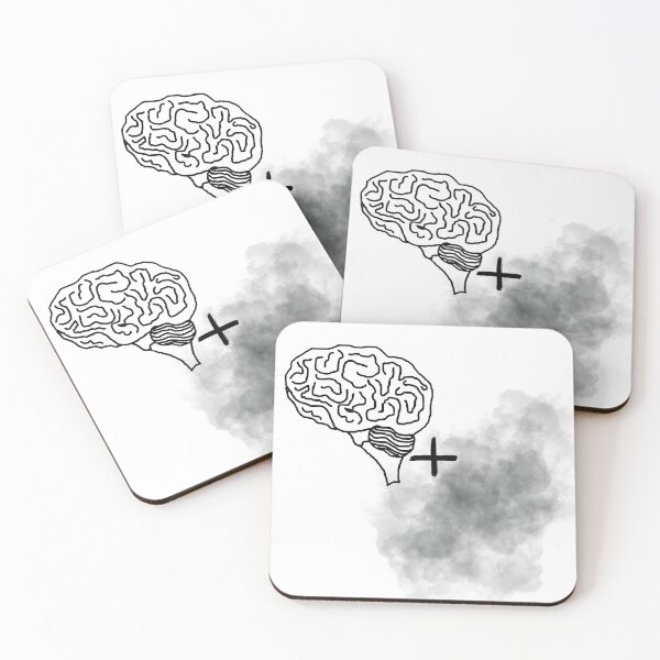 Item preview, Brain Fog Funny Mental Health & Overthinking Line Art designed and sold by glassmelon.com.