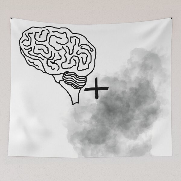 Item preview, Brain Fog Funny Mental Health & Overthinking Line Art designed and sold by glassmelon.com.