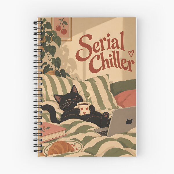 Item preview, Serial Chiller Cozy Black Cat designed and sold by SaucyWallStudio.
