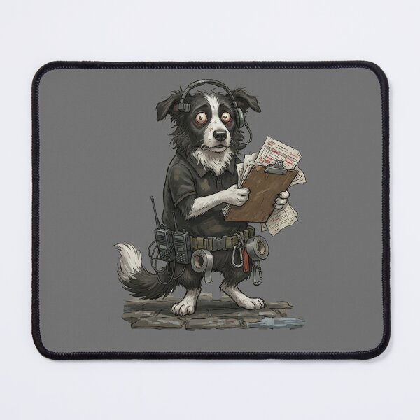 Item preview, Funny Border Collie Event Coordinator Schedule Clipboard Art designed and sold by Englandbear.