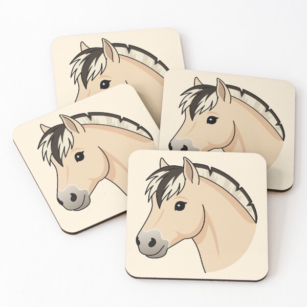 Item preview, Cartoon Fjord Horse Portrait designed and sold by Krameri Creations.
