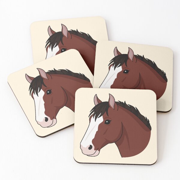 Item preview, Brown Cartoon Horse Portrait designed and sold by Krameri Creations.