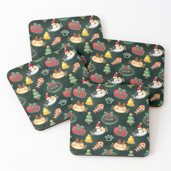 Item preview, Meowy Christmas Cute Cat Holiday Pattern designed and sold by orcalus.