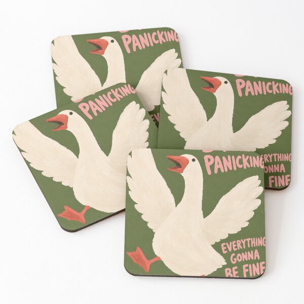 Item preview, Stop Panicking Everything Gonna Be Fine Dancing Goose designed and sold by SaucyWallStudio.