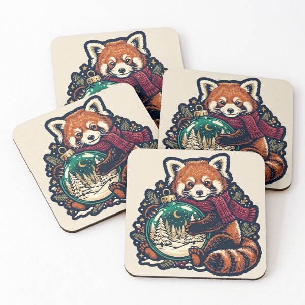 Item preview, A Red Panda Holding Winter Close designed and sold by ELmestka.