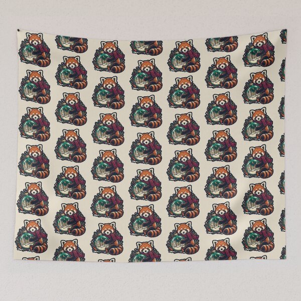 Item preview, A Red Panda Holding Winter Close designed and sold by ELmestka.