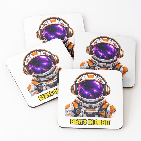 Item preview, Beats In Orbit - Astronaut with Headphones Galaxy Visor designed and sold by T0LD Studio.