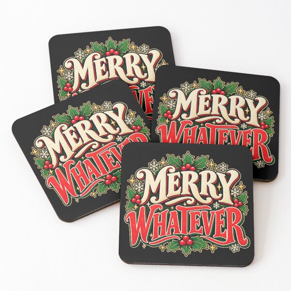 Item preview, Merry Whatever – Funny Sarcastic Christmas Typography designed and sold by DesignsDominus.