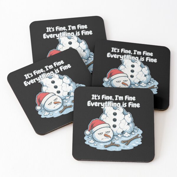 Item preview, It's Fine I'm Fine Everything is Fine Snowman designed and sold by tellia-kallisto.