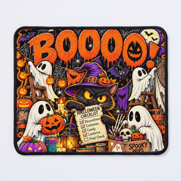 Item preview, All Set to Boooo Halloween Ghosts Black Cat Witch designed and sold by Mindworx21.