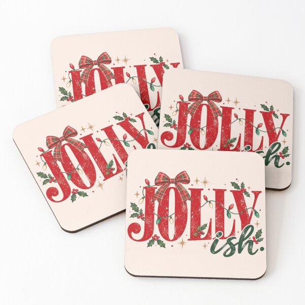 Item preview, Jolly Ish Funny Christmas Quote, Sarcastic Holiday Humor, Retro Distressed Christmas Aesthetic, Grumpy Festive Mood, Christmas Party Gift designed and sold by Quiajia.