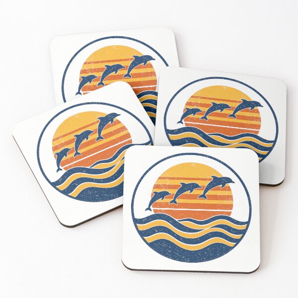 Item preview, Retro Sunset Dolphins designed and sold by SublimeMusings.