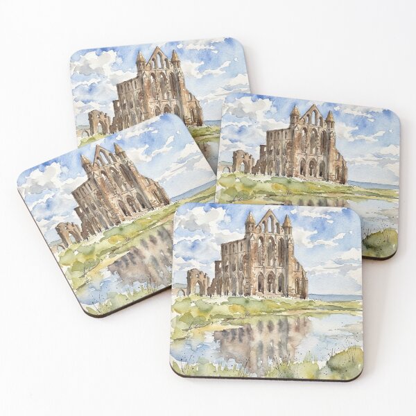Item preview, Whitby Abbey Reflection in Watercolour designed and sold by Astute-Artio-Photography.