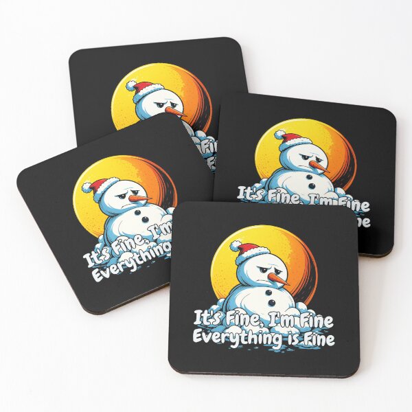 Item preview, It's Fine I'm Fine Everything is Fine Snowman designed and sold by tellia-kallisto.