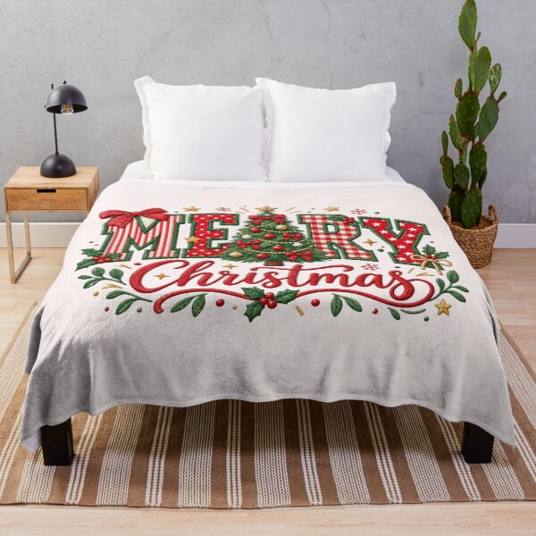 Item preview, Merry Christmas Floral Patchwork Tree, Cute Vintage Christmas Quilt Pattern, Cozy Cottagecore Holiday Aesthetic, Festive Retro Xmas designed and sold by Quiajia.
