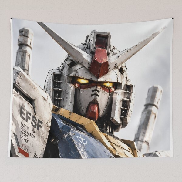 Item preview, Gundam | Armored Blue White and Red Mecha Robot Futuristic Sci Fi Art designed and sold by Dyan4.