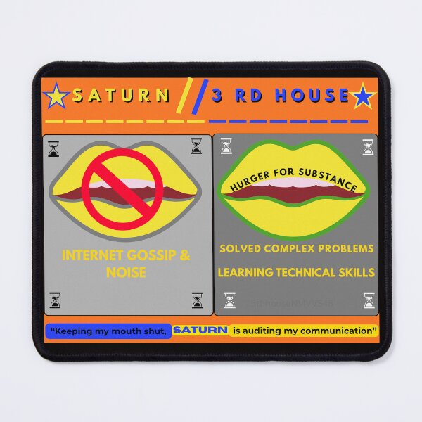 Item preview, Saturn in the 3rd House Communication Audit Art, designed and sold by 5thhouseNMVVS48.