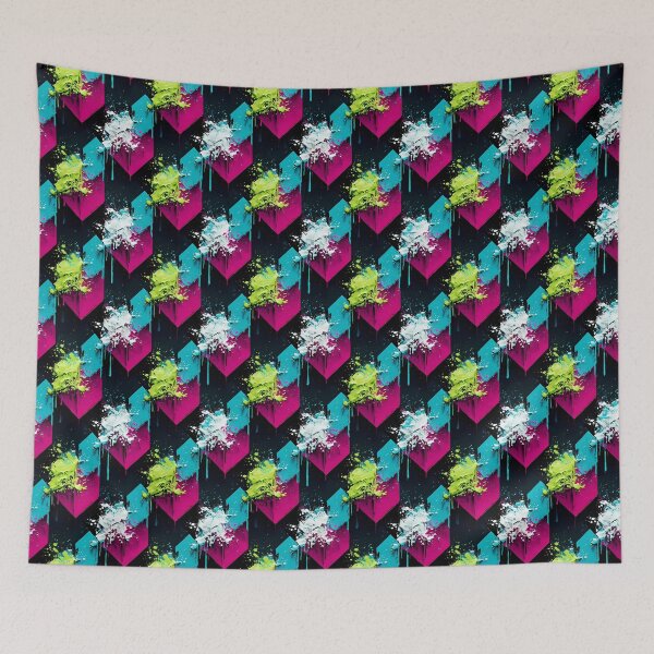 Item preview, Abstract Modern Neon Geometric Seamless Pattern 05 designed and sold by The Design Asset Station.