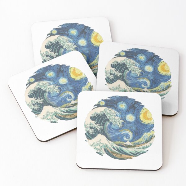 Item preview, Japanese Ocean Wave and Starry Sky Aesthetic designed and sold by LunaVales.