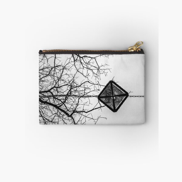 Item preview, Suspended Geometry – Minimalist Black and White Photography, Winter Trees and Geometric Lantern designed and sold by Visual Arts Dominika Cybuch.