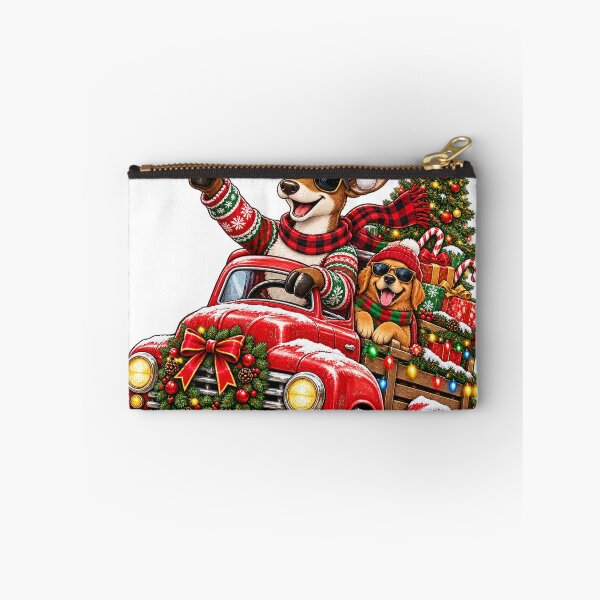 Item preview, Reindeer Road Trip – Funny Christmas Pickup Truck and Golden Retriever Graphic designed and sold by Sudhanshumaurya.