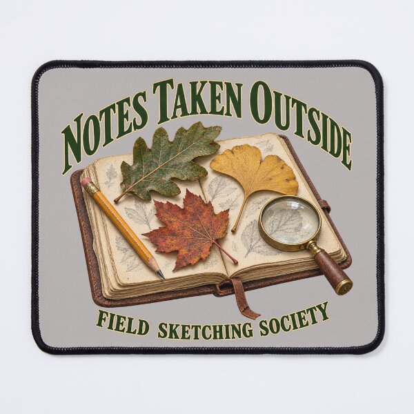 Item preview, Notes Taken Outside – Realistic Vintage Field Sketching Society designed and sold by Golden Era Studio.
