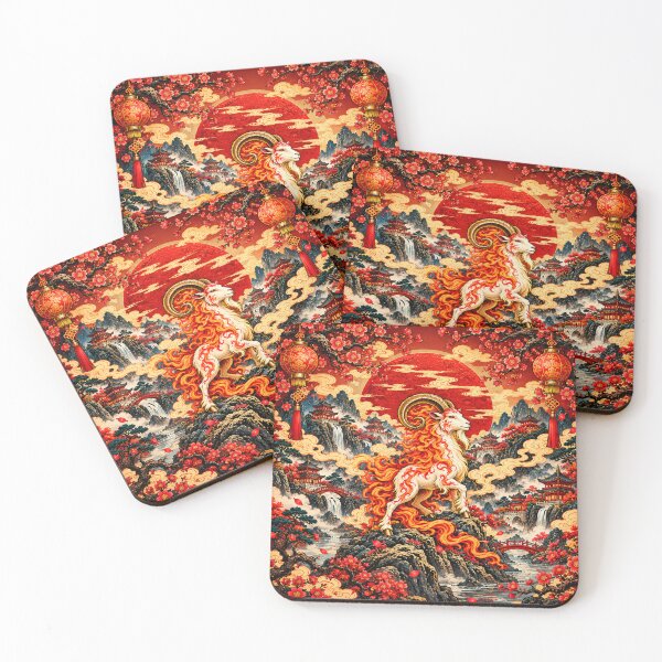 Item preview, 2027 Fire Goat – Lunar New Year | Mystical Chinese Zodiac Art designed and sold by OzyWear.