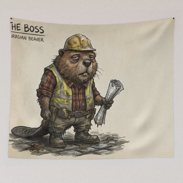 Item preview, Funny Eurasian Beaver Structural Civil Engineer Hard Hat Art designed and sold by Englandbear.